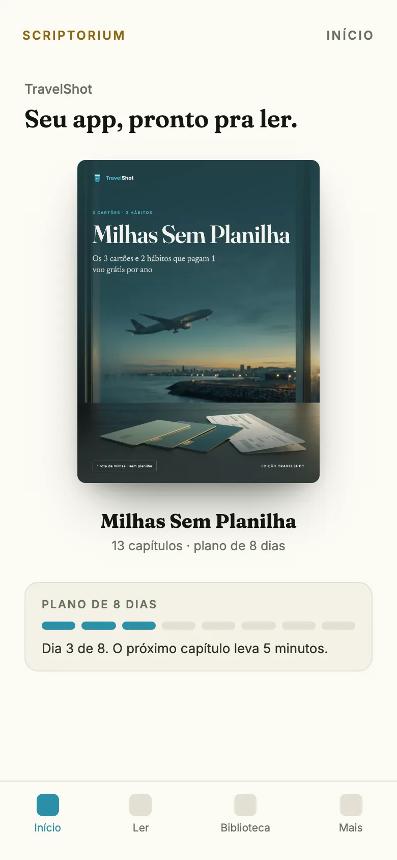 O app Milhas Sem Planilha no celular